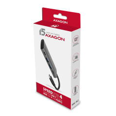 AXAGON HMC-4G2 2x USB-A + 2x USB-C, USB-C 3.2 Gen 2 10Gbps hub, 13cm USB-C cable