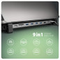 AXAGON HMC-10HLS, USB 5Gbps hub, 4x USB-A, HDMI 4K/60Hz, RJ-45, SD/microSD, PD 100W, 25cm USB-C cable AXAGON HMC-10HLS, USB 5Gbps hub, 4x USB-A, HDMI 4K/60Hz, RJ-45, SD/microSD, PD 100W, 25cm USB-C cable