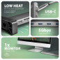 AXAGON HMC-10HLS, USB 5Gbps hub, 4x USB-A, HDMI 4K/60Hz, RJ-45, SD/microSD, PD 100W, 25cm USB-C cable AXAGON HMC-10HLS, USB 5Gbps hub, 4x USB-A, HDMI 4K/60Hz, RJ-45, SD/microSD, PD 100W, 25cm USB-C cable