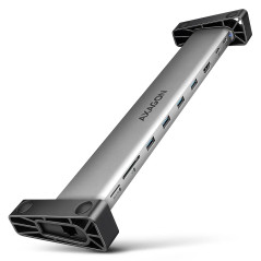 AXAGON HMC-10HLS, USB 5Gbps hub, 4x USB-A, HDMI 4K/60Hz, RJ-45, SD/microSD, PD 100W, 25cm USB-C cable