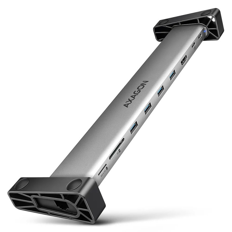 AXAGON HMC-10HLS, USB 5Gbps hub, 4x USB-A, HDMI 4K/60Hz, RJ-45, SD/microSD, PD 100W, 25cm USB-C cable AXAGON HMC-10HLS, USB 5Gbps hub, 4x USB-A, HDMI 4K/60Hz, RJ-45, SD/microSD, PD 100W, 25cm USB-C cable