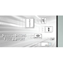 AXAGON CRI-S3 Internal 3.5" USB 3.0 5-slot Card Reader ALL-IN-ONE