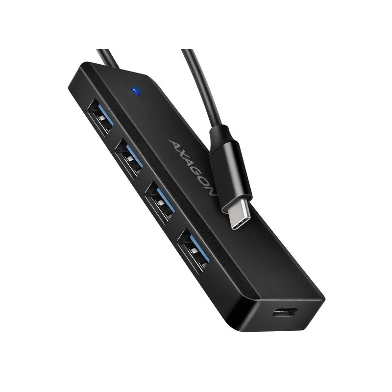 AXAGON HUE-C1C 4x USB3.2 Gen 1 Travel hub, USB-C power IN, w. 20cm Type-C cable AXAGON HUE-C1C 4x USB3.2 Gen 1 Travel hub, USB-C power IN, w. 20cm Type-C cable