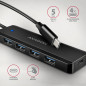 AXAGON HUE-C1C 4x USB3.2 Gen 1 Travel hub, USB-C power IN, w. 20cm Type-C cable AXAGON HUE-C1C 4x USB3.2 Gen 1 Travel hub, USB-C power IN, w. 20cm Type-C cable