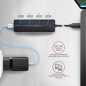 AXAGON HUE-C1C 4x USB3.2 Gen 1 Travel hub, USB-C power IN, w. 20cm Type-C cable AXAGON HUE-C1C 4x USB3.2 Gen 1 Travel hub, USB-C power IN, w. 20cm Type-C cable