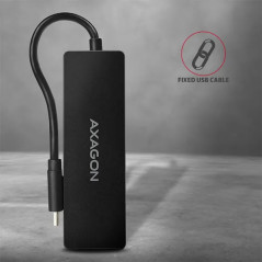 AXAGON HUE-G1C 4x USB3.1 Gen1 SLIM hub w. 14cm Type-C cable