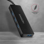 AXAGON HUE-G1C 4x USB3.1 Gen1 SLIM hub w. 14cm Type-C cable AXAGON HUE-G1C 4x USB3.1 Gen1 SLIM hub w. 14cm Type-C cable