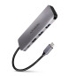 Multiport USB 3.2 Gen 1 hub. HDMI, card reader and Power Delivery. 20 cm USB-C cable. Multiport USB 3.2 Gen 1 hub. HDMI, card reader and Power Delivery. 20 cm USB-C cable.