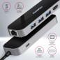 Axagon Multiport USB 3.2 Gen 1 hub. HDMI, Gigabit LAN and Power Delivery. 20 cm USB-C cable. Axagon Multiport USB 3.2 Gen 1 hub. HDMI, Gigabit LAN and Power Delivery. 20 cm USB-C cable.