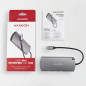 Axagon HMC-6M2 SUPERSPEED USB-C COMBO 6IN1 HUBMultiport USB 3.2 Gen 1 hub. SATA M.2, HDMI, Gigabit LAN and Power Delivery. Cable Axagon HMC-6M2 SUPERSPEED USB-C COMBO 6IN1 HUBMultiport USB 3.2 Gen 1 hub. SATA M.2, HDMI, Gigabit LAN and Power Delivery. Cable