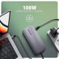 Axagon Multi port USB-C 10Gbps hub. NVMe/SATA M.2, HDMI, card reader and Power Delivery. Cable USB-C 20 cm. Axagon Multi port USB-C 10Gbps hub. NVMe/SATA M.2, HDMI, card reader and Power Delivery. Cable USB-C 20 cm.