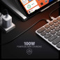 AXAGON HMC-KB keyboard USB-C 5Gbps with HUB, microSD/SD, 3x USB-A, HDMI 4K/60Hz, PD 100W, Audio, US layout AXAGON HMC-KB keyboard USB-C 5Gbps with HUB, microSD/SD, 3x USB-A, HDMI 4K/60Hz, PD 100W, Audio, US layout