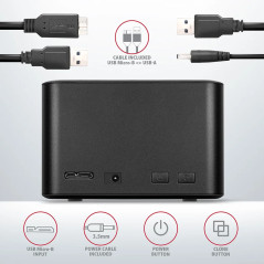 AXAGON ADSA-D25 USB 3.2 Gen 1 - 2x SATA 6G 2.5" SSD/HDD CLONE DUAL MINI dock