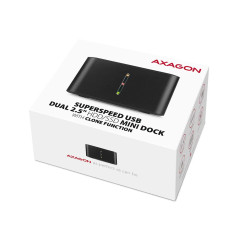 AXAGON ADSA-D25 USB 3.2 Gen 1 - 2x SATA 6G 2.5" SSD/HDD CLONE DUAL MINI dock
