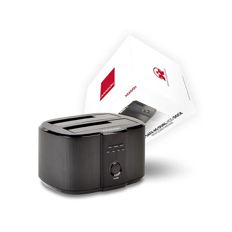 AXAGON ADSA-ST USB3.0 - 2x SATA 6G CLONE DUAL HDD Dock Station