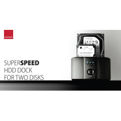 AXAGON ADSA-ST USB3.0 - 2x SATA 6G CLONE DUAL HDD Dock Station