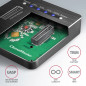 AXAGON ADSA-M2C DUAL NVMe CLONE MASTER DOCK SuperSpeed USB-C 10 Gbps docking station AXAGON ADSA-M2C DUAL NVMe CLONE MASTER DOCK SuperSpeed USB-C 10 Gbps docking station
