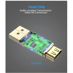 Vention адаптер Adapter DisplayPort M / HDMI F - 4K, Black - HBPB0