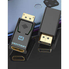 Vention адаптер Adapter DisplayPort M / HDMI F - 4K, Black - HBPB0