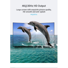 Vention адаптер Adapter DisplayPort M / HDMI F - 4K, Black - HBPB0