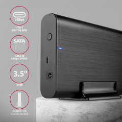 AXAGON EE35-A6C USB-C 3.2 Gen 1 - SATA 6G, 3.5" External screwless box BLACK