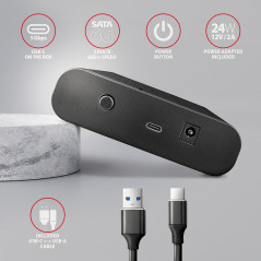 AXAGON EE35-A6C USB-C 3.2 Gen 1 - SATA 6G, 3.5" External screwless box BLACK