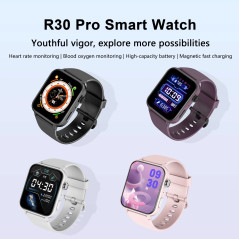 Blackview R30 Pro Fitness Smartwatch, 1.83-inch HD,220mAh Battery, 24-hour SpO2 Detection + Heart Rate Monitoring, Monitor Sleep