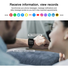 Blackview R30 Pro Fitness Smartwatch, 1.83-inch HD,220mAh Battery, 24-hour SpO2 Detection + Heart Rate Monitoring, Monitor Sleep