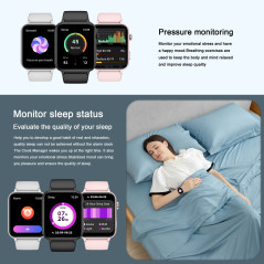 Blackview R30 Pro Fitness Smartwatch, 1.83-inch HD,220mAh Battery, 24-hour SpO2 Detection + Heart Rate Monitoring, Monitor Sleep