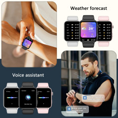 Blackview R30 Pro Fitness Smartwatch, 1.83-inch HD,220mAh Battery, 24-hour SpO2 Detection + Heart Rate Monitoring, Monitor Sleep