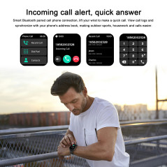 Blackview R30 Pro Fitness Smartwatch, 1.83-inch HD,220mAh Battery, 24-hour SpO2 Detection + Heart Rate Monitoring, Monitor Sleep