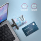 Axagon Foldable pocket USB-A contact Smart / ID card reader. Axagon Foldable pocket USB-A contact Smart / ID card reader.