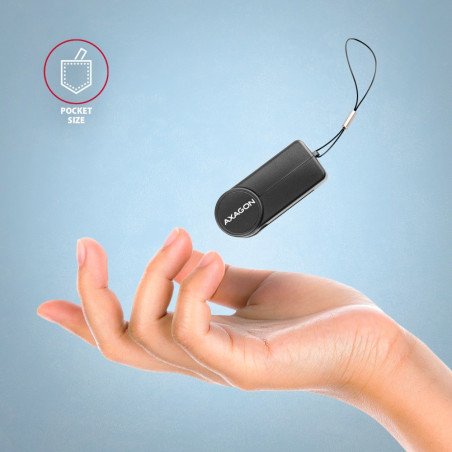 Axagon Foldable pocket USB-A contact Smart / ID card reader.