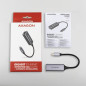 AXAGON ADE-TRC Type-C USB3.2 Gen 1 - Gigabit Ethernet 10/100/1000 Adapter, metal, titan grey AXAGON ADE-TRC Type-C USB3.2 Gen 1 - Gigabit Ethernet 10/100/1000 Adapter, metal, titan grey