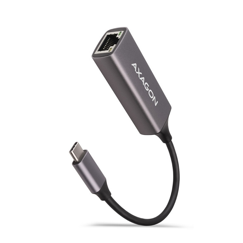 AXAGON ADE-TRC Type-C USB3.2 Gen 1 - Gigabit Ethernet 10/100/1000 Adapter, metal, titan grey AXAGON ADE-TRC Type-C USB3.2 Gen 1 - Gigabit Ethernet 10/100/1000 Adapter, metal, titan grey