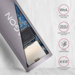 AXAGON ADE-TRC Type-C USB3.2 Gen 1 - Gigabit Ethernet 10/100/1000 Adapter, metal, titan grey