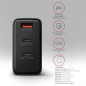 AXAGON ACU-DPQ100 GaN Wall charger, 3x port (USB + dual USB-C), PD3.0/QC4+/PPS/Apple, 100W, black AXAGON ACU-DPQ100 GaN Wall charger, 3x port (USB + dual USB-C), PD3.0/QC4+/PPS/Apple, 100W, black