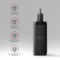AXAGON ACU-DPQ100 GaN Wall charger, 3x port (USB + dual USB-C), PD3.0/QC4+/PPS/Apple, 100W, black AXAGON ACU-DPQ100 GaN Wall charger, 3x port (USB + dual USB-C), PD3.0/QC4+/PPS/Apple, 100W, black