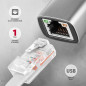 AXAGON ADE-TXCA USB-C USB3.2 Gen 1 + USB-A reduction- Gigabit Ethernet 10/100/1000 Adapter, metal, titan grey