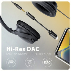 AXAGON ADA-HC USB-C - 3.5mm (F) connector, Hi-Res DAC, Audio Adapter 32bit 384kHz