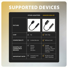 AXAGON ADA-HC USB-C - 3.5mm (F) connector, Hi-Res DAC, Audio Adapter 32bit 384kHz