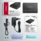 Axagon USB 3.2 Gen 2 adapter for connecting NVMe M.2 SSDs and SATA 2.5"/3.5" drives with cloning function. Axagon USB 3.2 Gen 2 adapter for connecting NVMe M.2 SSDs and SATA 2.5"/3.5" drives with cloning function.