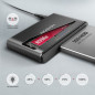 Axagon USB 3.2 Gen 2 adapter for connecting NVMe M.2 SSDs and SATA 2.5"/3.5" drives with cloning function. Axagon USB 3.2 Gen 2 adapter for connecting NVMe M.2 SSDs and SATA 2.5"/3.5" drives with cloning function.