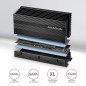 Axagon Passive aluminum heatsink for single-sided and double-sided M.2 SSD disks, size 2280, height 36 mm. Axagon Passive aluminum heatsink for single-sided and double-sided M.2 SSD disks, size 2280, height 36 mm.