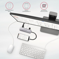 Axagon Multi port USB 3.2 Gen 1 hub. HDMI, card reader and three USB-A outputs. Cable USB-C 20 cm.