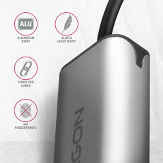 Axagon ADE-25R SUPERSPEED USB-A 2.5 GIGABIT ETHERNETCompact aluminum USB-A 3.2 Gen 1 2.5 Gigabit Ethernet 10/100/1000/2500 Mbit