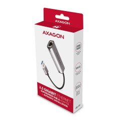 Axagon ADE-25R SUPERSPEED USB-A 2.5 GIGABIT ETHERNETCompact aluminum USB-A 3.2 Gen 1 2.5 Gigabit Ethernet 10/100/1000/2500 Mbit