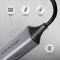 AXAGON ADE-TXPD USB-C USB3.2 Gen 1 - Gigabit Ethernet + PD 100W, Switch comp., metal, grey