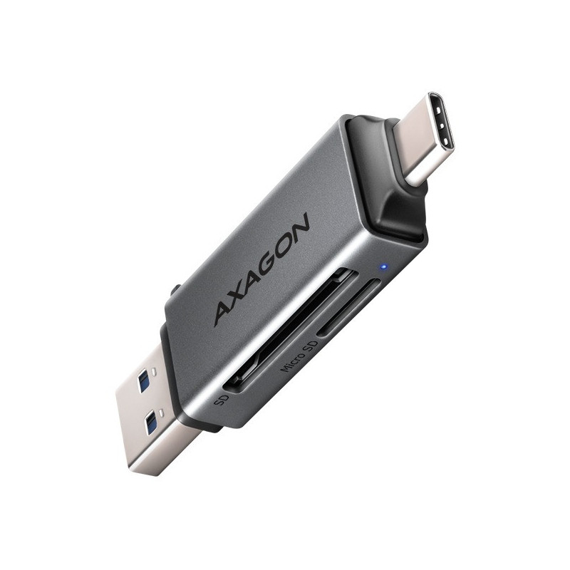 Axagon CRE-DAC External, Type-C+Type-A 2-slot SD/microSD