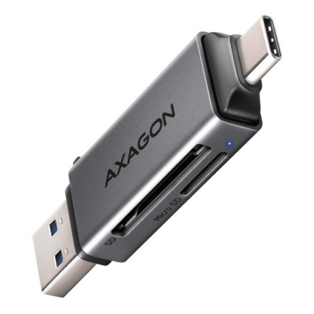 Axagon CRE-DAC External, Type-C+Type-A 2-slot SD/microSD